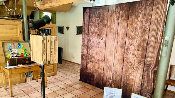 Fotobox Hintergrund Holz